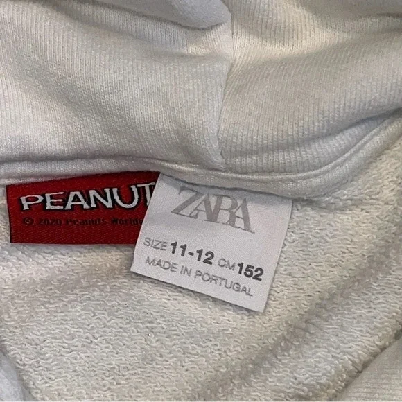 Zara Girls Peanuts Snoopy Denim Jean Jacket AND Hoodie SIZE 11-12 ❤️ - Picture 9 of 9